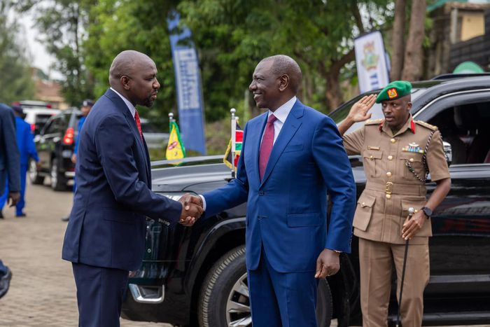 Youth, Sports, and Arts CS Kipchumba Murkomen welcomes President William Ruto to the Kenya Innovation Week