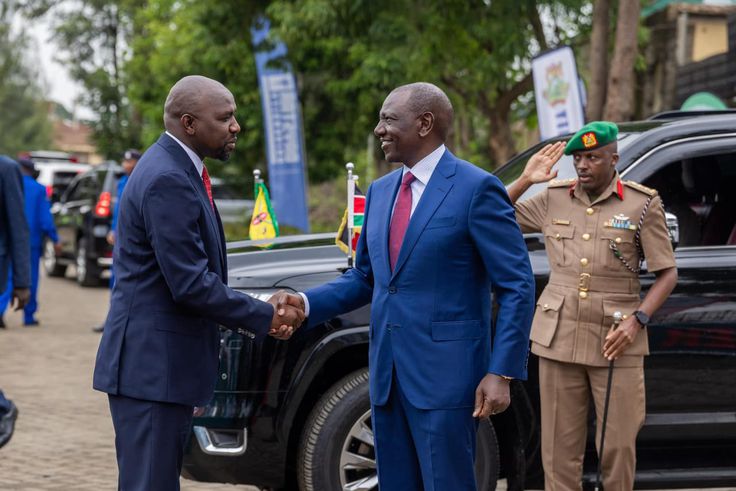 Youth, Sports, and Arts CS Kipchumba Murkomen welcomes President William Ruto to the Kenya Innovation Week
