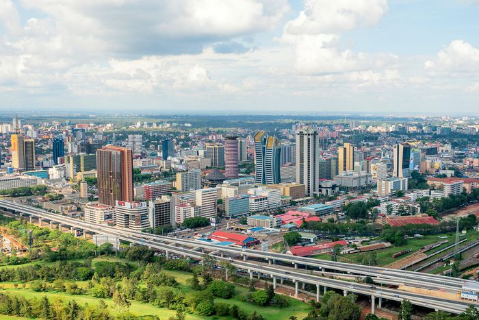 An aerial snapshot of Nairobi's skyline