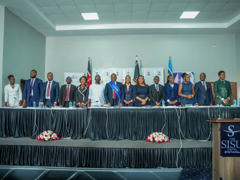 Law Society of Kenya President Charles Kanjama pictured with the 2026-2028 LSK council