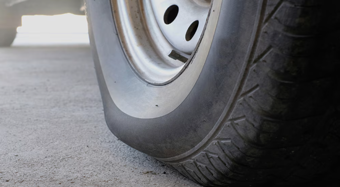 A tyre bubble on car tyre