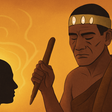 Illustration of a traditional African healer