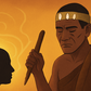 Illustration of a traditional African healer