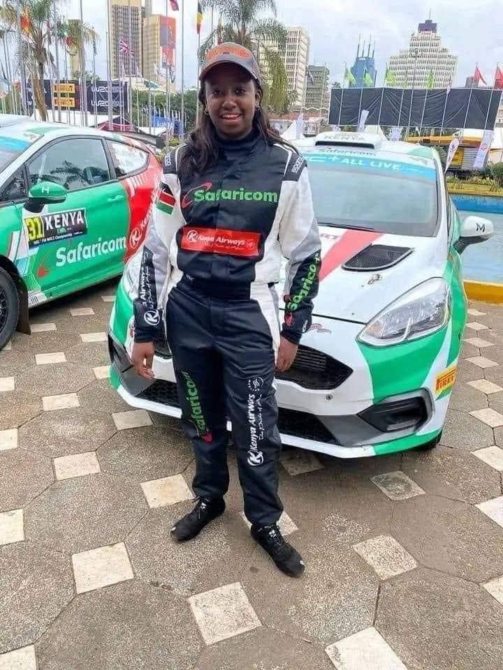 Maxine Wahome  made historical waves globally by becoming the first Kenyan woman to win the WRC3 class during the WRC Safari Rally in Naivasha (Image: Files)