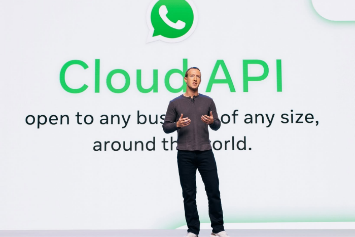Meta CEO Mark Zuckerberg during the launch of WhatsApp Cloud API for any business of any size around the world. (Image: Mark Zuckerberg)