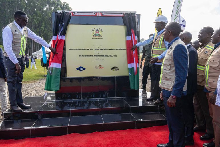 President William Ruto launching the Nairobi–Nakuru–Mau Summit (A8) and Nairobi–Maai Mahiu–Naivasha PPP Project