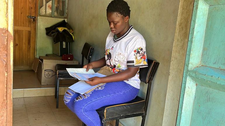 Achieng Jovin Trezzy, a bright girl who scored a B plain in the 2024 KCSE at Alaru Mixed Secondary in Karachuonyo Constituency (Image: Facebook)
