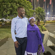 Stephen Munyakho embraced by his mother at the Jomo Kenyatta International Airport when he arrived from Saudi Arabia