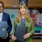KCB Bank's Managing Director Annastacia Kimtai (left) and European Bank for Reconstruction & Development Director for Sub-Saharan Africa, Dr. Heike Harmgart