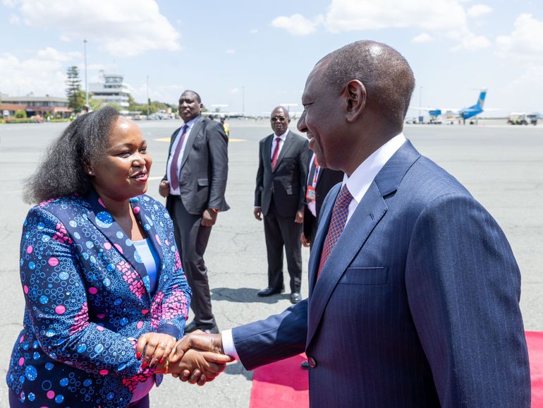 President William Ruto arrives in Arusha, Tanzania for the 24th Ordinary Summit of the EAC heads of state