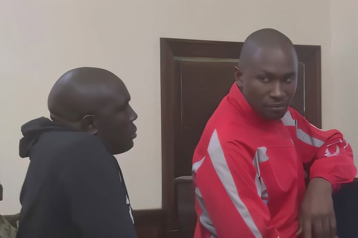 Ex-police officers Emmanuel Wafula and Godfrey Sirengo in court