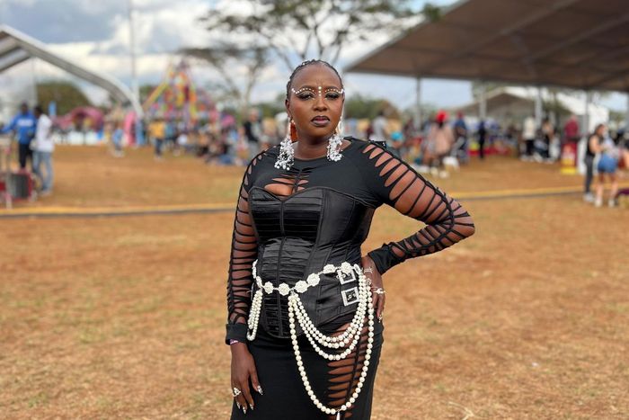 Blankets & Wine founder and Creative Director Muthoni Drummer Queen at a past Blankets & Wine Festival
