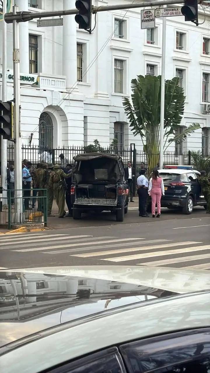 Police officers on Monday evening launched their search for Nairobi Governor Johnson Sakaja, pitching camp at City Hall