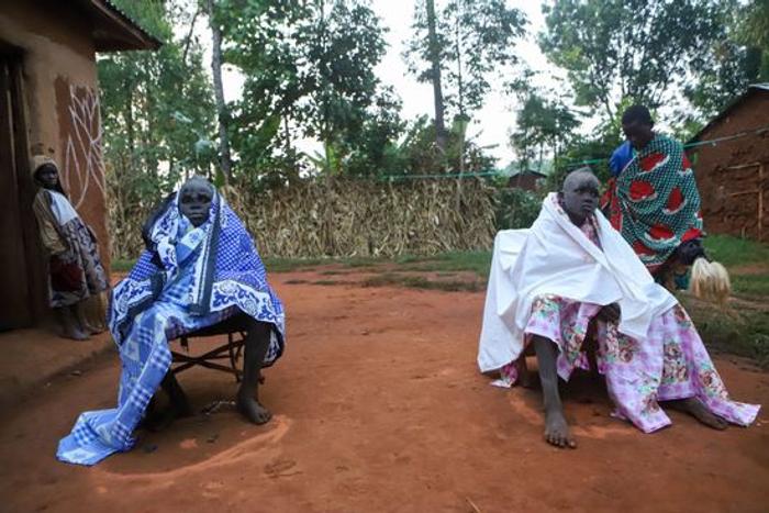 Young Bukusu boys after circumcision
