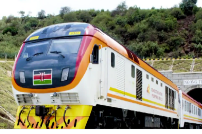 Madaraka Express train crossing the Ngong Tunnel (Image: KR)