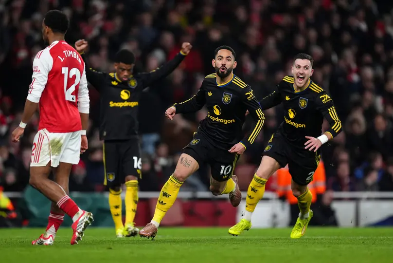 Manchester United celebrando gol l AP