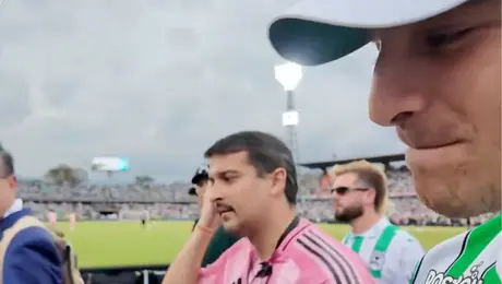 Le prohiben el paso a Maluma en el partido donde el Inter Miami se enfrentó al Atlético Nacional