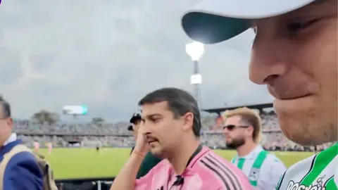 Le prohiben el paso a Maluma en el partido donde el Inter Miami se enfrentó al Atlético Nacional