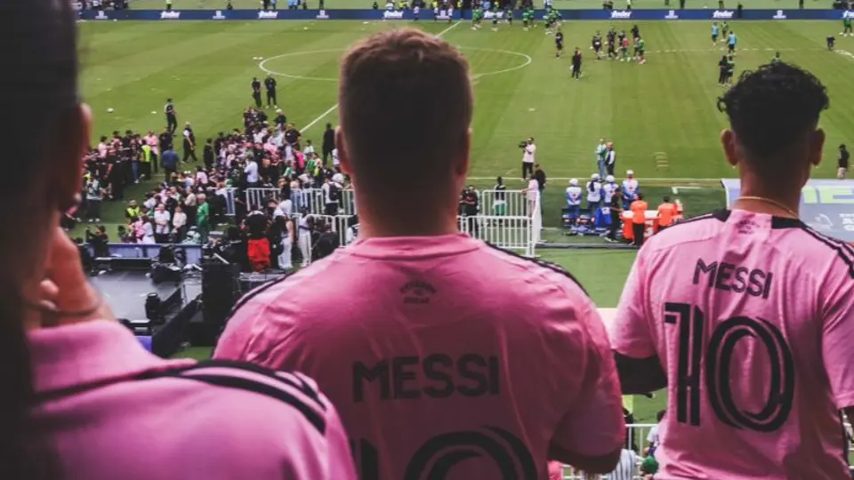 Messi durante su visita a Medellín | X:@InterMiamiCF