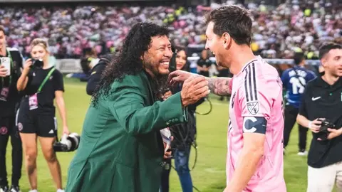 Messi durante su visita a Medellín | X:@InterMiamiCF