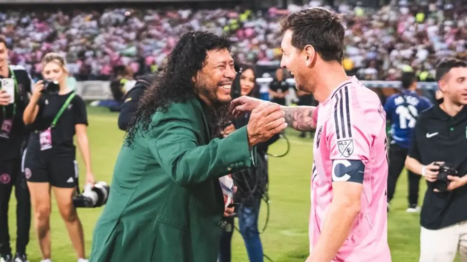 Messi durante su visita a Medellín | X:@InterMiamiCF