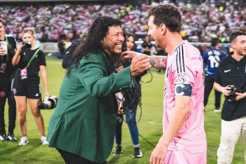 Messi durante su visita a Medellín | X:@InterMiamiCF
