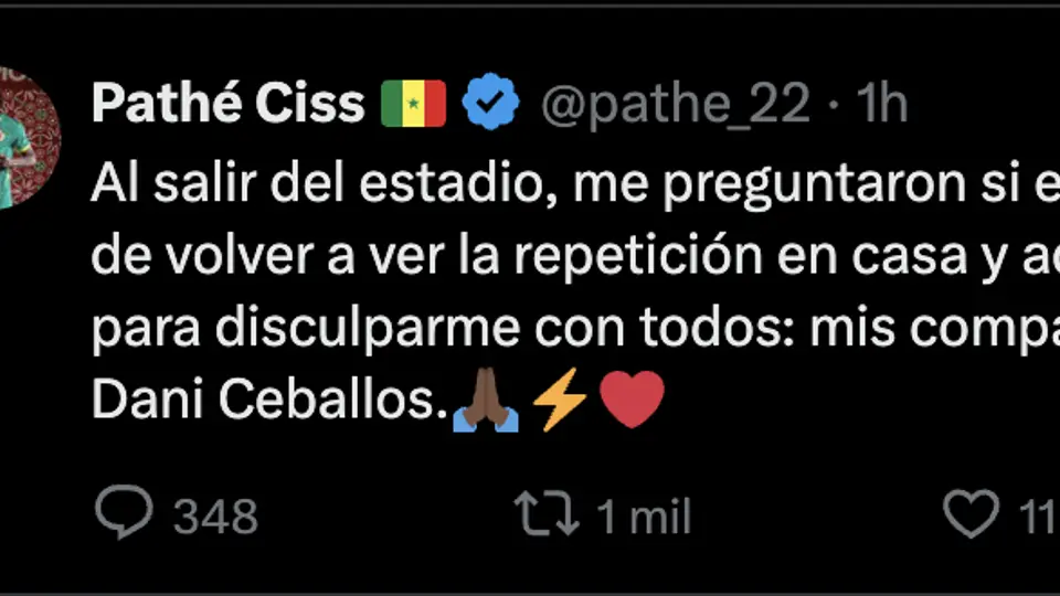 El mensaje de Pathé Ciss a Ceballos | CAPTURA