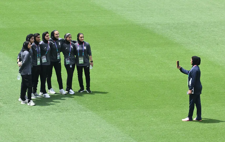 Jugadoras de la Selección de Irán previo a la Copa Asiática Femenina | AP