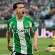Fidalgo en celebración de su primer gol con Betis | AFP