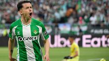 Fidalgo en celebración de su primer gol con Betis | AFP