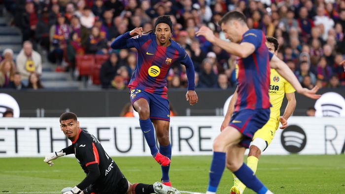 Lewandowski en el partido de Barcelona contra Villarreal | AP