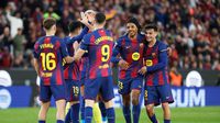 Jugadores de Barcelona en celebración de gol | AP