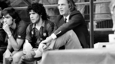 Maradona y Menotti | AFP