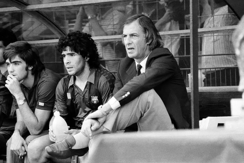 Maradona y Menotti | AFP