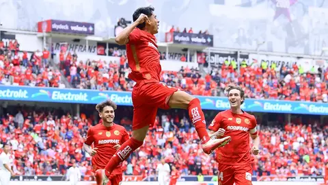 Jorge Díaz Price en festejo de gol con Toluca | MEXSPORT