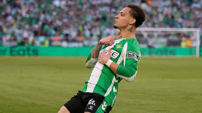 Antony celebra gol con el Betis | X:@RealBetis