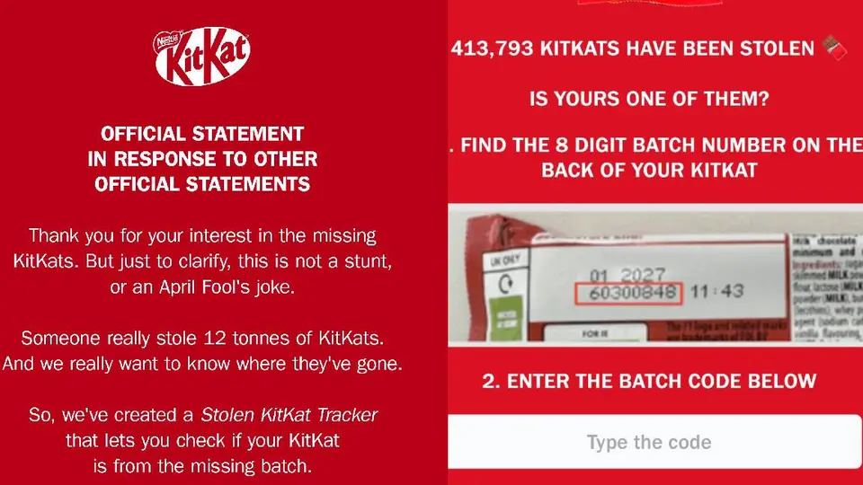 Mediante redes sociales, la marca de chocolate pidió ayuda a sus clientes para localizar el cargamento/KitKat