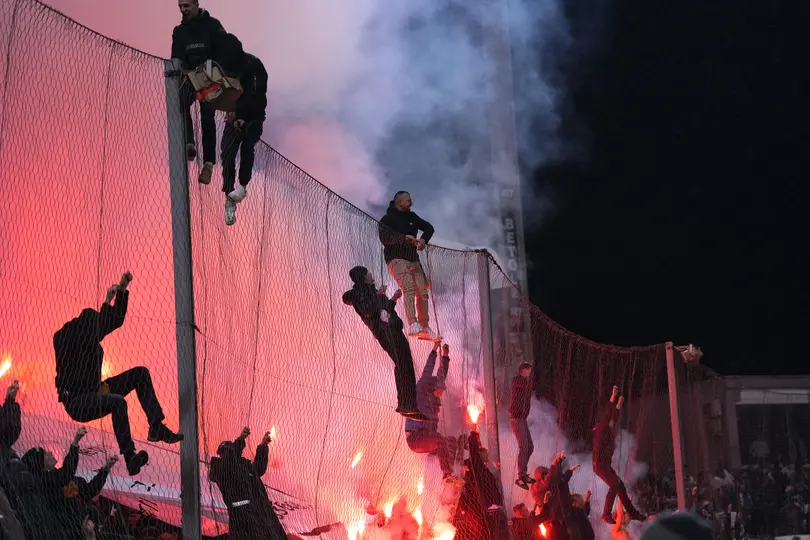 Aficionados de Bosnia y Herzegovina celebrando l AP