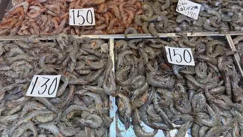 Precios del camarón en la Nueva Viga 2026. / Georgina Sánchez