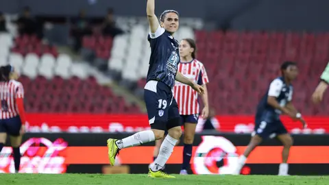 Andrea Pereira en celebración con Pachuca en el partido contra Chivas en el Clausura 2026 de la Liga MX Femenil | MEXSPORT