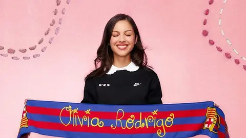 Olivia Rodrigo con colaboración con FC Barcelona l Instagram @fcbarcelona