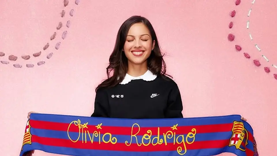 Olivia Rodrigo con colaboración con FC Barcelona l Instagram @fcbarcelona