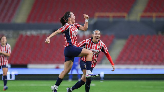 Alicia Cervantes en celebración con Chivas ante Pachuca en la Liguilla del Clausura 2026 de la Liga MX Femenil | MEXSPORT