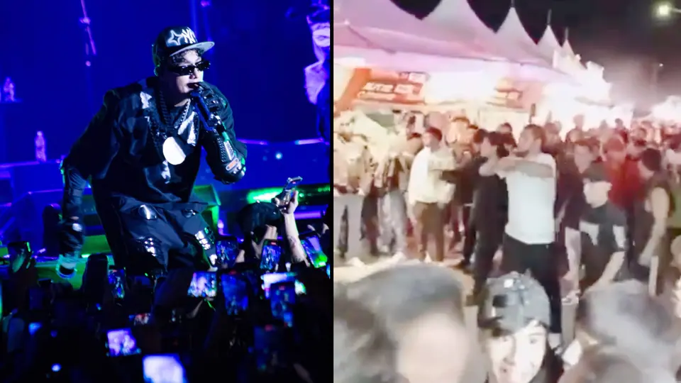 VIDEO: Policías vs Público en el concierto de Alemán dentro de la Feria de Puebla 2026