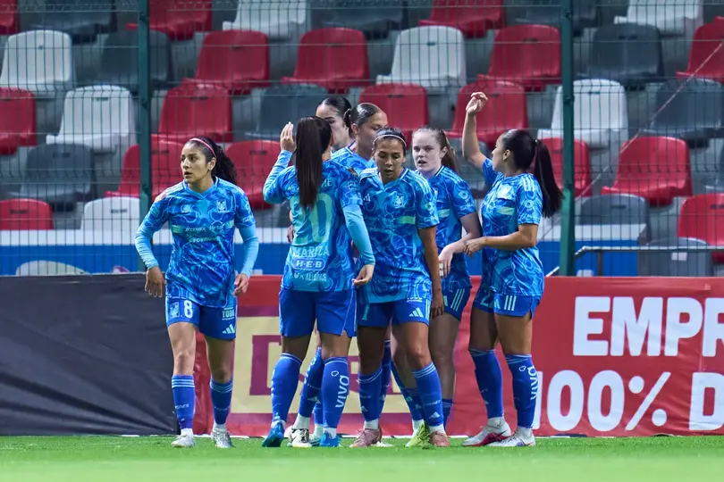 Jugadoras de Tigres en celebración en el partido contra Toluca en el Clausura 2026 de la Liga MX Femenil | MEXSPORT
