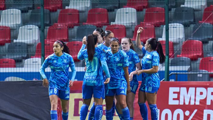 Jugadoras de Tigres en celebración en el partido contra Toluca en el Clausura 2026 de la Liga MX Femenil | MEXSPORT