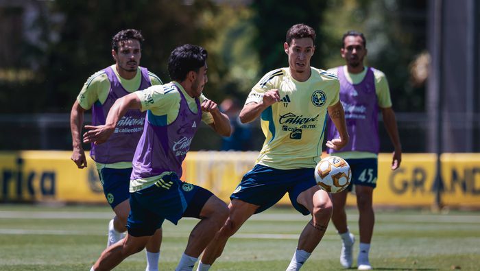 Jugadores de América entrenando de cara al la Liguilla del Clausura | X @ClubAmerica
