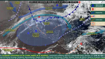 Frente frío 48 provocará lluvias en México del 1 al 3 de mayo: tormentas, granizo y calor extremo