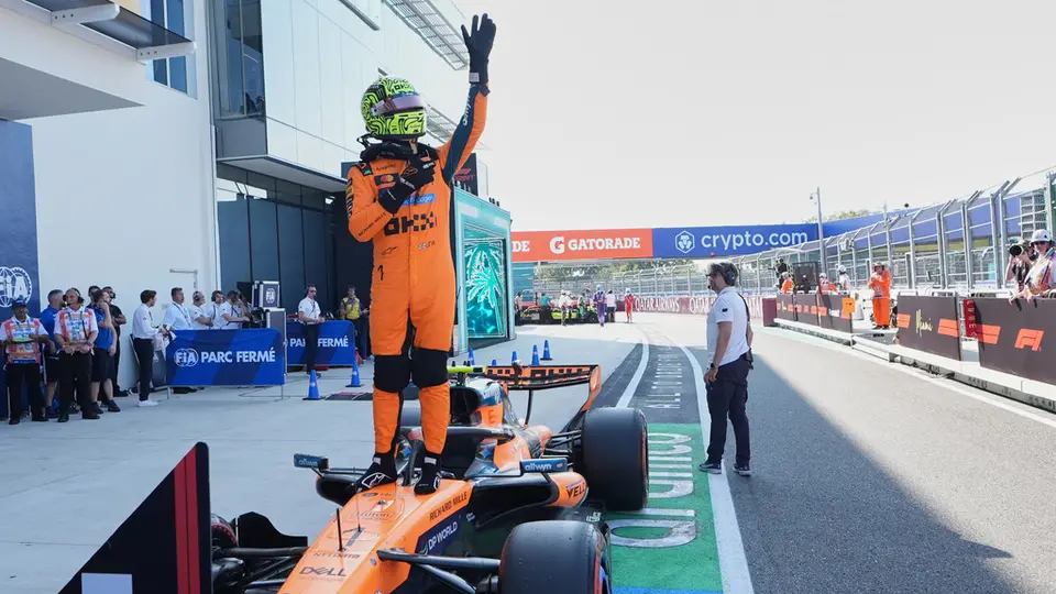 ¡Golpe de McLaren! Lando Norris se queda con la pole en el GP de Miami