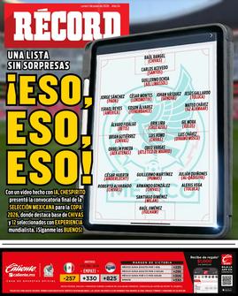 Portada RÉCORD 1 de junio de 2026